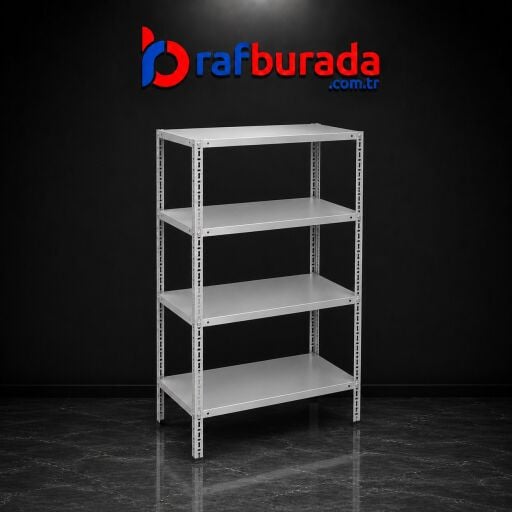 4 Katlı Çelik Raf